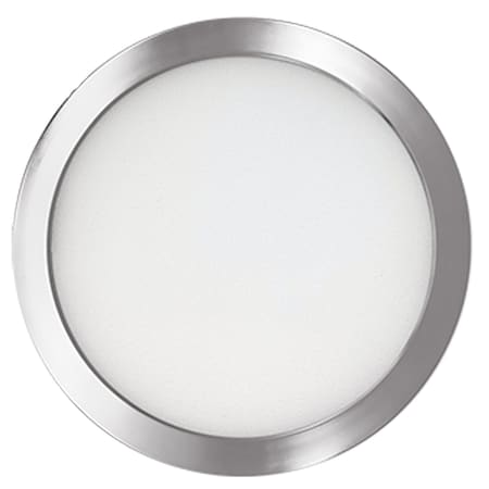 Bulbrite 5" Round 10.3-W 3000K LED Flush Mount Light, 850 Lumens, Nickel Finish 773602