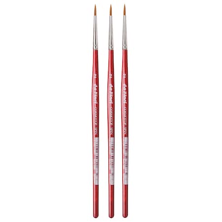 Da Vinci COSMOTOP-SPIN Silk painting Brush, Synthetic, Watercolor, Round, Size 2, 3PK VA-5580_2