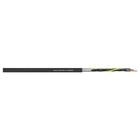 Chainflex Control Cable, 4 C, Black, PVC, 600 V, Order by the Foot CF160-UL-15-04