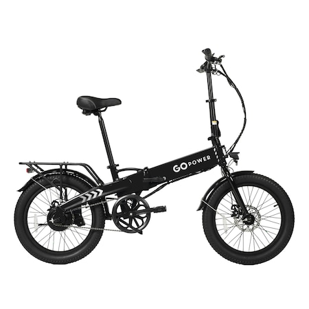 Gopowerbike GoVolt Folding Electric Bike, 20", 500W, 20mph, 45+ Mile Range, Black GR5BLK