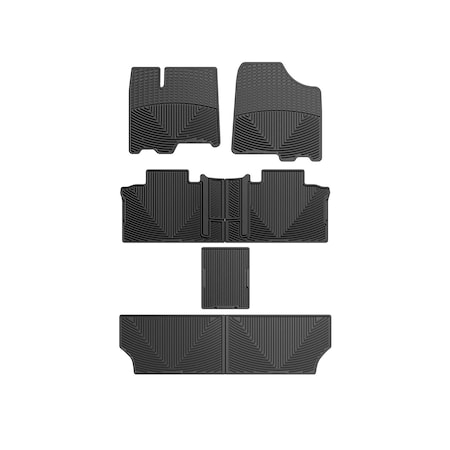Weathertech Black, Front, Rear, and Rear All Weather Floor Mats WTCB202244247245