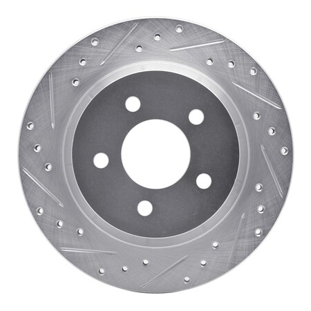 Dynamic Friction Co BRAKE ROTOR DRILLED AND SLOTTED SILVER 631-54037L
