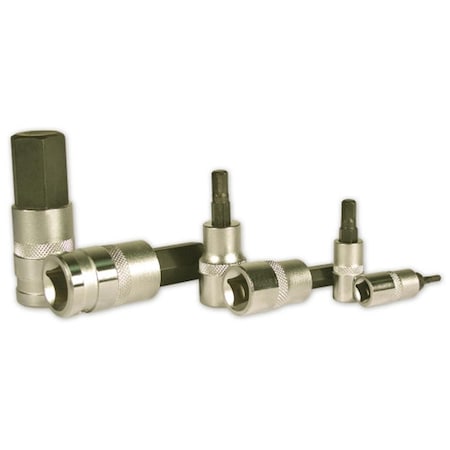 Homecare Products 22 mm Hex Bit - Satin Chrome 0.5 in. Square Drive Bit Holder HO3049015