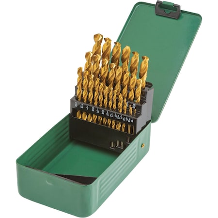 Grizzly Pro M2 HSS TiN-Coated Drill Bit Set, 29 Pc. T33685
