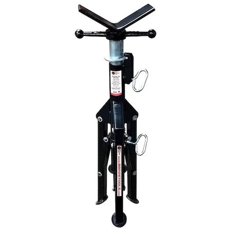 Sumner V-Head Pipe Stand For 24 in Metal Pipe, 2500 lb Load Capacity, Folding Leg 3900