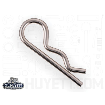 Huyett Bridge Pin, 302/304 SS, 0.243 in Wire Dia x 4.00 in L x 0.940 in Inside Eye Dia x Fits 3/4 in BPS-219