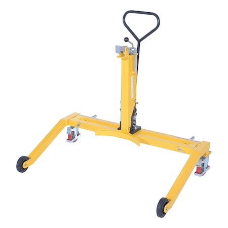 Vestil Yellow Pallet Straddling Drum Truck 550lb Capacity Polyurethane Wheels PSDT
