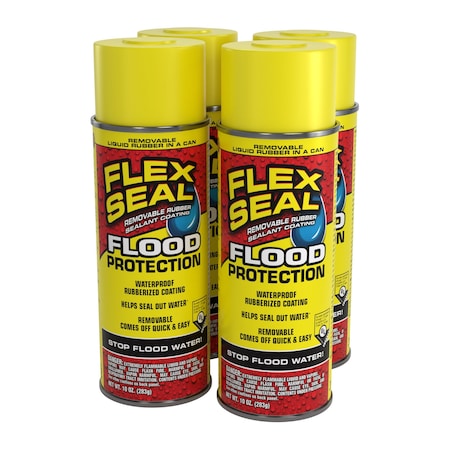 Flex Seal Spray Flood Protection, Net Wt. 10 oz, 6PK RFSYELR16