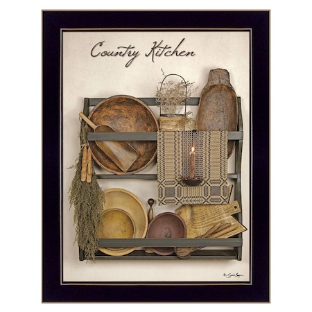 Homeroots Country Kitchen 8 Black Framed Print Kitchen Wall Art 415847