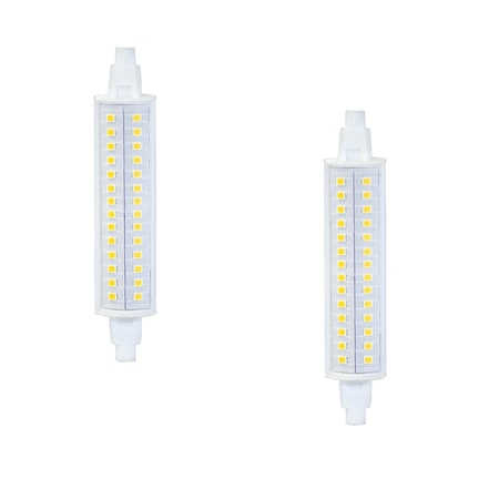 Bulbrite 75-Watt Equivalent J-Type Dimmable Double Ended Long LED Light Bulb Soft White, 2PK 861606