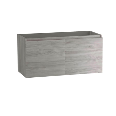 Homeroots 48" Gray Wood Freestanding Bathroom Vanity With White Sink And Two Drawers 627438