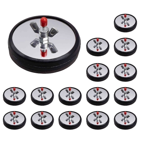 Mytee Products Rubber Coated Magnetic Flag Holder for Oversize Load Sign w/ Foam Pad, 16PK VMF-H-Rx16