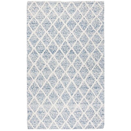 Safavieh Natura Hand Woven Medium Rectangle Area RugIvory & Blue 6 x 9 ft. NAT711B-6