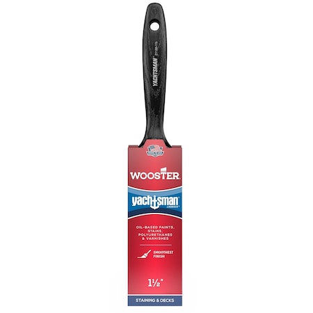 Wooster 1-1/2" Varnish Soft, White China Bristle, Paint Brush, Plastic Handle Z1120-1 1/2