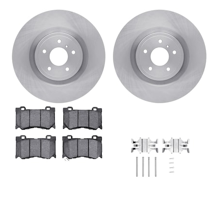 Dynamic Friction Co DFC Brake Rotor with 5000 Brake Pads and Hardware Kit 6512-68062