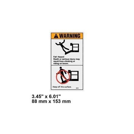 Genie REPLACEMENT DECAL, WARN NO STEP OR RIDE 28181GT
