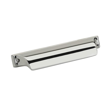 Amerock Jolene 3-3/4 in 96 mm Center-to-Center Polished Nickel Cabinet Cup Pull BP452396PN