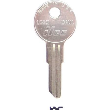 Kaba Ilco Bauer Nickel Plated File Cabinet Key BAU1 / 1618, 10PK AL00000462