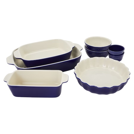 Henckels Ceramic 8-pc Mixed Bakeware & Serving Set - Dark Blue 1021969