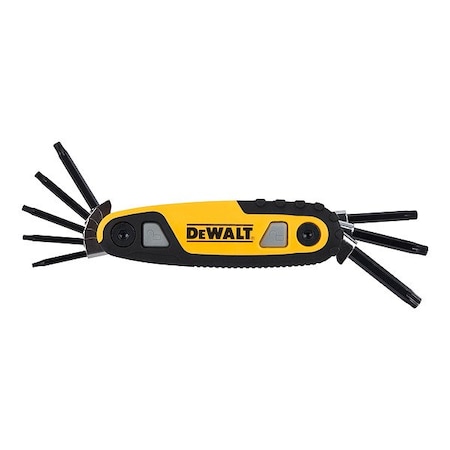 Dewalt Hex Key Set, Star, Folding, 8-Piece DWHT70264
