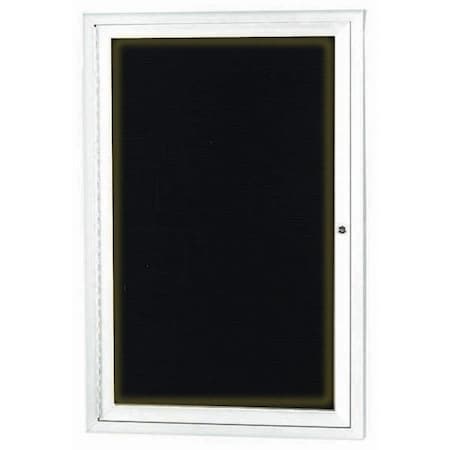 Aarco Illuminated Outdoor Enclosed Directory w/ Al Frame, Powder Coated White, 36''Hx24''W OADC3624IW