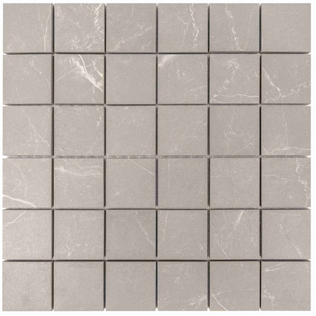 Apollo Tile Regalia 12x12 in. Ash Gray Matte Gres Porcelain Uniform Square Mosaic Tile (5.82 sq ft/case) 6PK APVEL88CENMOS22