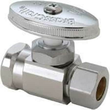 Brasscraft Water Supply Line Straight Stop Valve, 1/2 in. x 1/2 in. OR32X C1