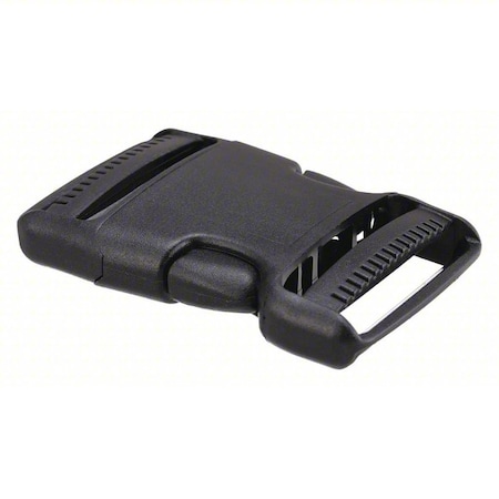 Bulk-Strap Side Squeeze Buckle, 1 1/2" W, Black, PK10 B15