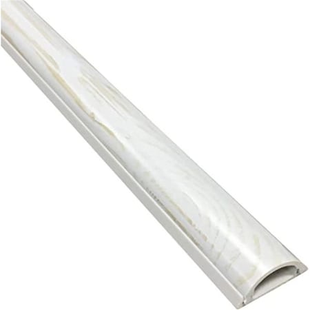 Switch On Cable Protector, 0.45 in H, 31 in L, 1.20 in W, 1 Channel, PVC, Wood Grain White SW3025871