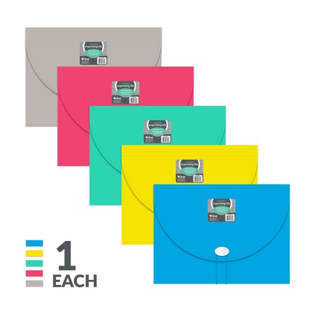 C-Line Products 8-1/2" x 11" Assorted 7-Pocket Expanding File, 12EA/DS 58300-DS