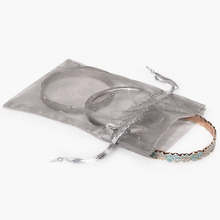 Nashville Wraps Silver Organza Favor Bags, 4x6, 10PK B00140
