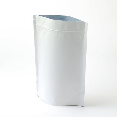 Elevate Packaging 8oz White Compostable Stand Up Pouch, 100PK HC0804