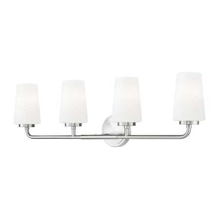 Z-Lite Montford 4-Light Vanity, 32 in W, Brushed Nickel 7005-4V-BN