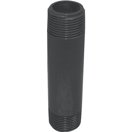 Genova Products LASCO 207050BC Pipe Nipple, 3/4 in, NPT, PVC, Gray, SCH 80 Schedule, 5 in L 384050