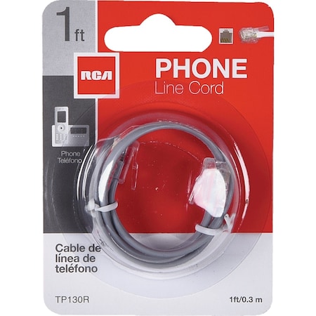 Rca 1 ' Silver Phone Cord TP130R