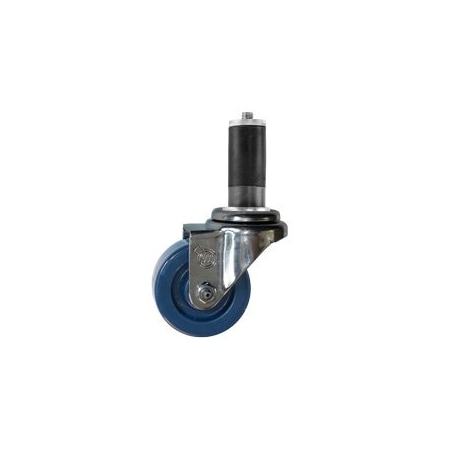 Service Caster 3'' SS Solid Poly Wheel Swivel 1-1/4'' Expanding Stem Caster SCC-SSEX20S314-SPUS-114