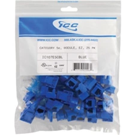 Icc IC107E5CBL Cat 5e EZ Modular Connector; Blue IC107E5CBL