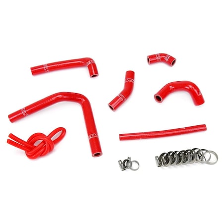 Hps Performance High Temp Reinforced Silicone Radiator Coolant Hose Kit, Red,  57-1233-RED