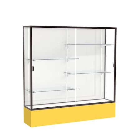 Ghent Spirit Floor Display Case 72x72x16, White, Bronze 376WB-BZ-GR