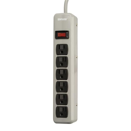 Southwire 5 ft. Power Strip, White 6 Outlets 3835212