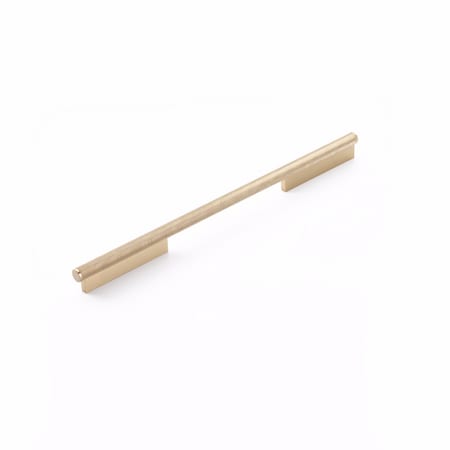 Schaub 12in Center to Center Modo Cabinet Pull Signature Satin Brass Finish 1204-SSB