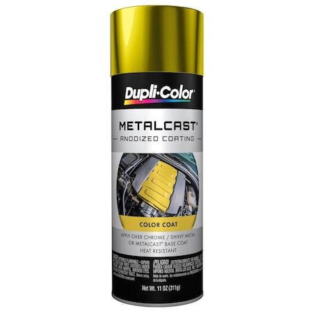 Vht Paint Metalcast Heat Resistant To 500 Degree Fahrenheit; Anodized Yellow; Aerosol Can; 11 Ounce MC202