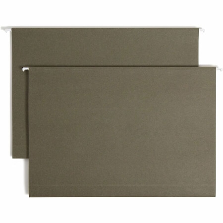 Smead BOX BOTTOM HANGING FILE FOLDERS, LEGAL SIZE, STANDARD GREEN, 25PK 65095