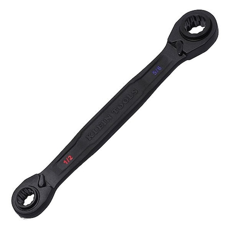 Klein Tools Ratcheting Wrench, 9 3/8" L, Steel 68215
