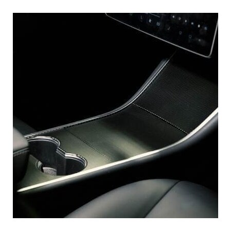Tesbros PROTECTIVE FILM DirectFit Protection For Center Console Matte Black Vinyl With Two Sets Of 5 Pi TB-CC-MTEBLK