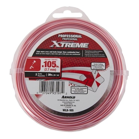 Arnold Xtreme Professional Trimmer Line, 0105 in Dia, 30 ft L, Monofilament WLX-105