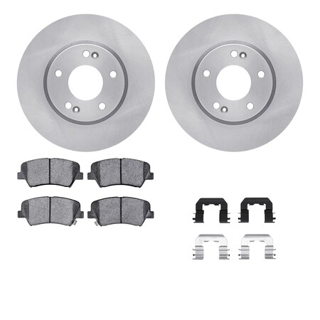 Dynamic Friction Co DFC Brake Rotor with 5000 Brake Pads and Hardware Kit 6512-03338