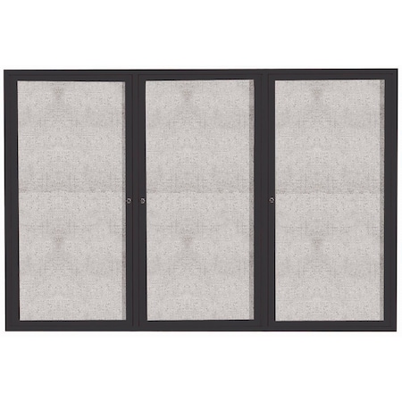 Aarco Outdoor Illuminated Enclosed Bulletin Board w/ Al Frame, Bronze Anodized Al, 48''Hx72''W ODCC4872-3RIBA