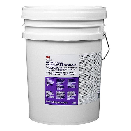 3M 23 Oz. Marine High Gloss Gelcoat Compound Bottle, White, High Gloss 06026