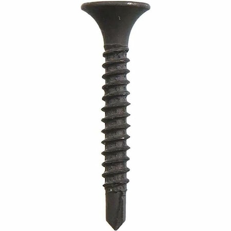 Dottie Drywall Screw, #6 x 1-5/8 in, Carbon Steel, Flat Head Phillips Drive, 100 PK DWSD6158